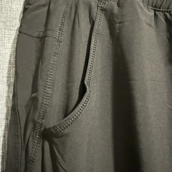 Eddie Bauer Women's Sz 8 Black Drawstring Fleece Lined Hiking Pant Zip Pockets - Picture 4 of 10